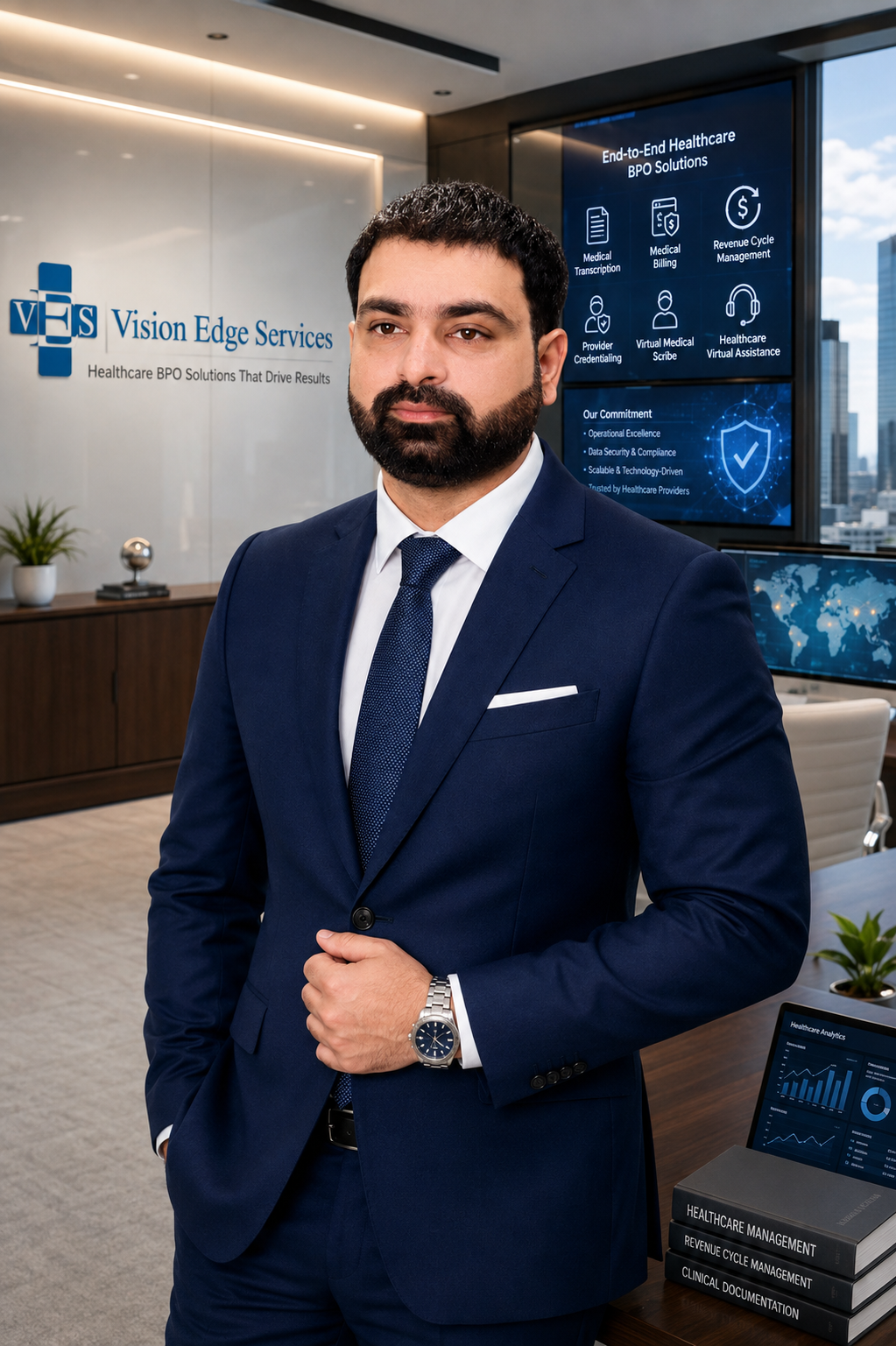 Vision Edge Services CEO and healthcare BPO leadership